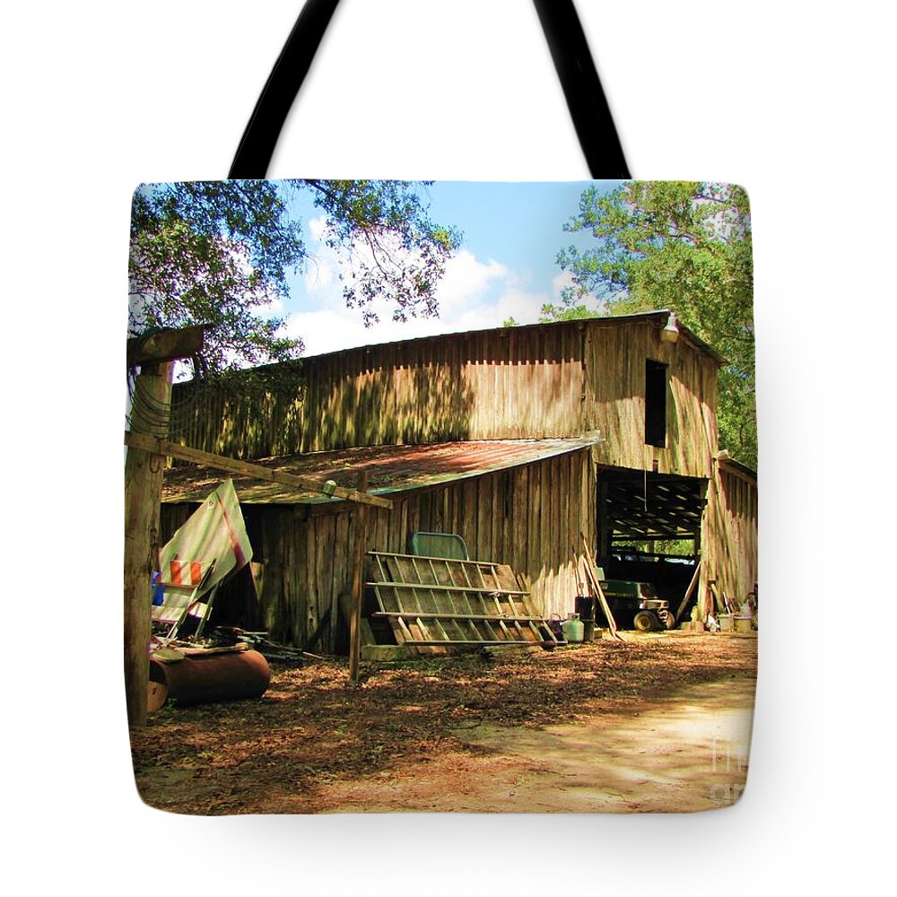 Barn Tote Bag featuring the photograph Day barn by Michelle Powell