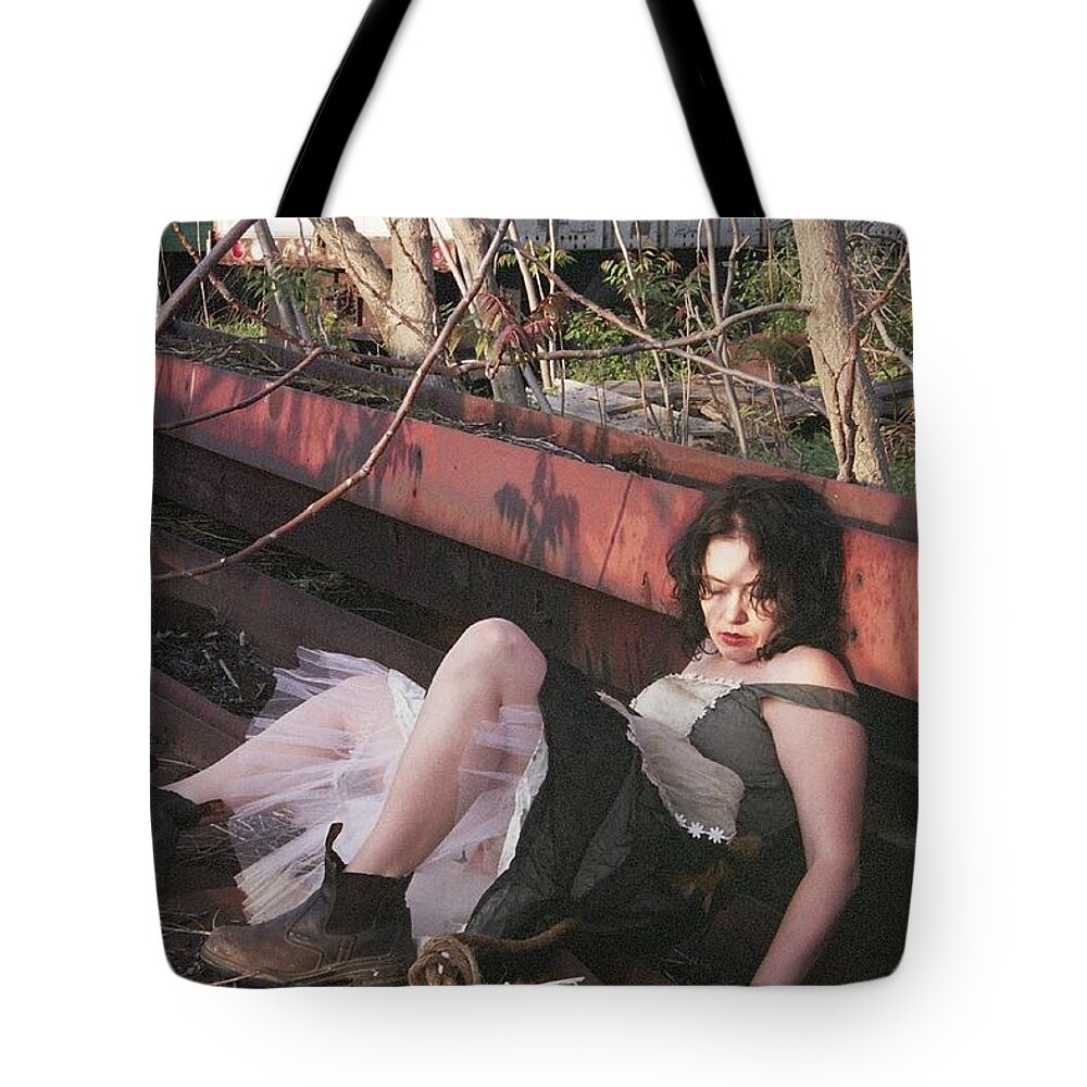 Self Portrait Tote Bag featuring the photograph Dead Gurlz Asleep by Bellavia