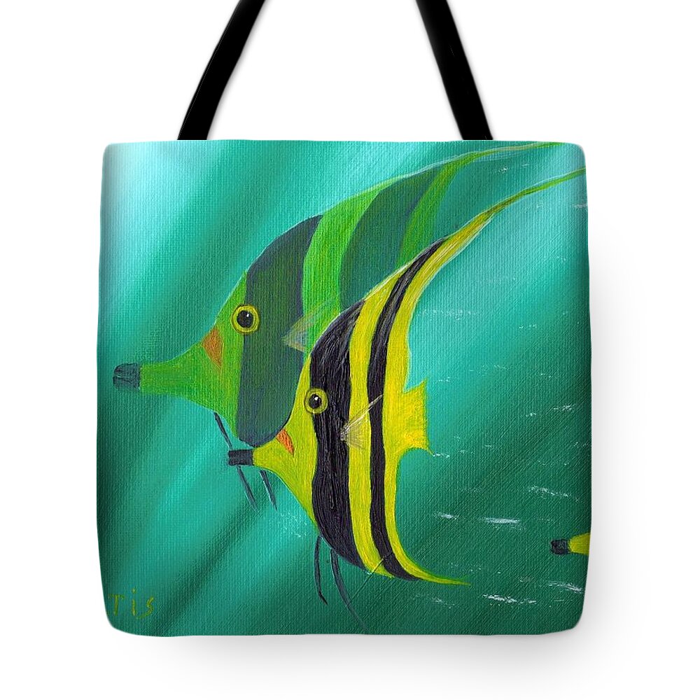 Deep Sea Tote Bag featuring the painting Deep Sea Patterns by Jim Saltis
