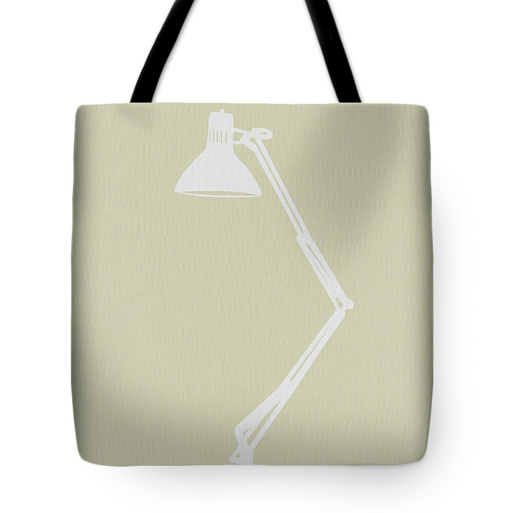 Lamp Tote Bag featuring the digital art Desk Lamp by Naxart Studio