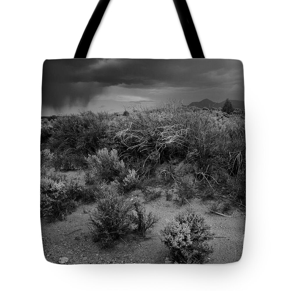 Landscape Tote Bag featuring the photograph Distant Shower by Ron Cline