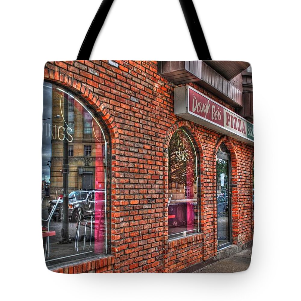  Tote Bag featuring the photograph Dough Bois Pizza by Michael Frank Jr