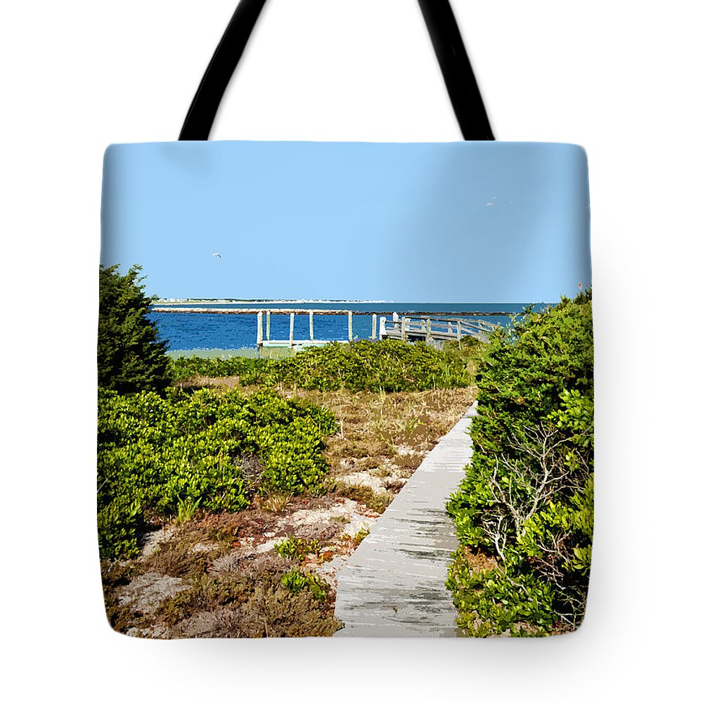Dock Tote Bag featuring the photograph Down By the Dock by Michelle Constantine