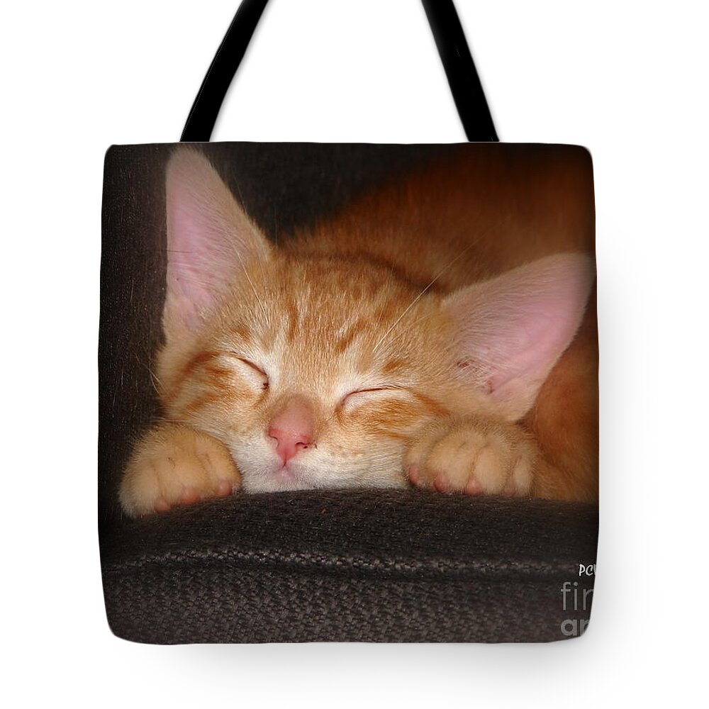 Cat Tote Bag featuring the photograph Dreaming Kitten by Patrick Witz