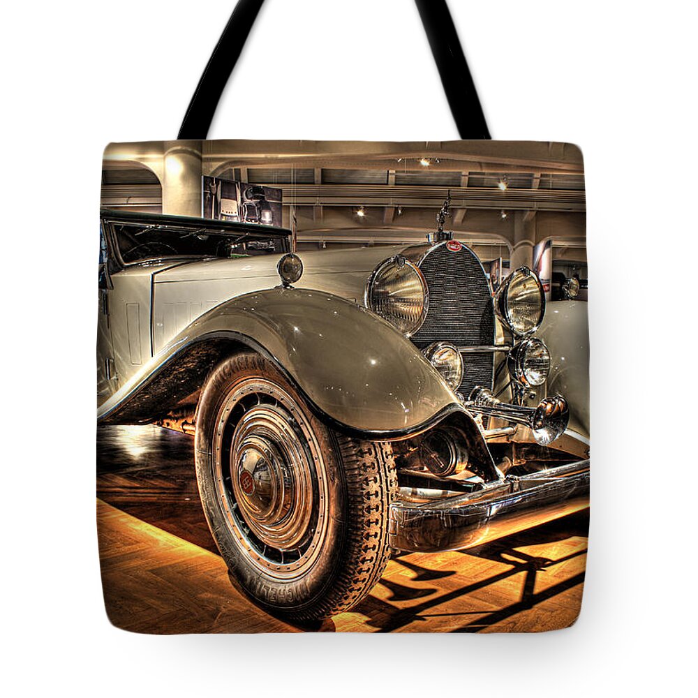  Tote Bag featuring the photograph Driving America Bugatti Dearborn MI by Nicholas Grunas