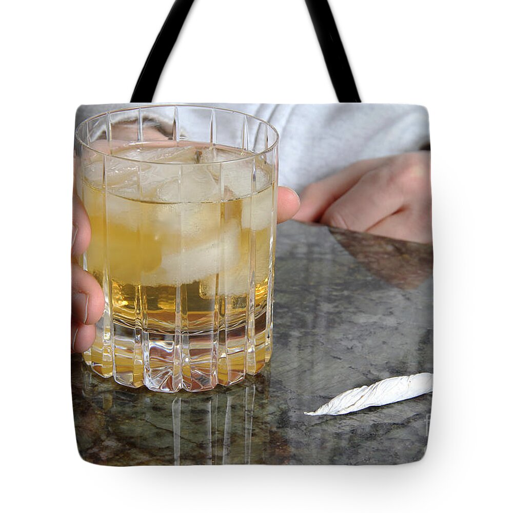 Still Life Tote Bag featuring the photograph Drug Use by Photo Researchers