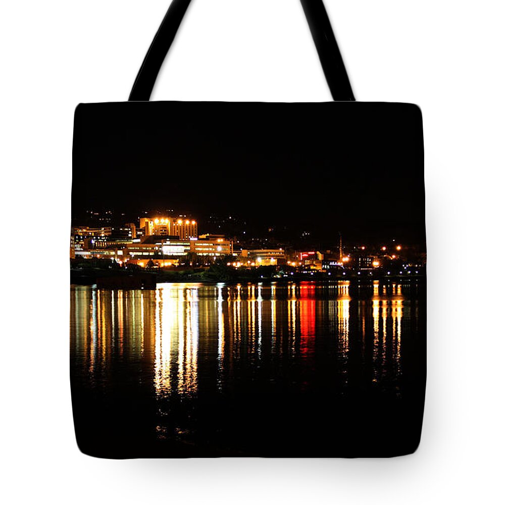 Lake Superior Tote Bag featuring the photograph Duluth Reflections by Kristin Elmquist