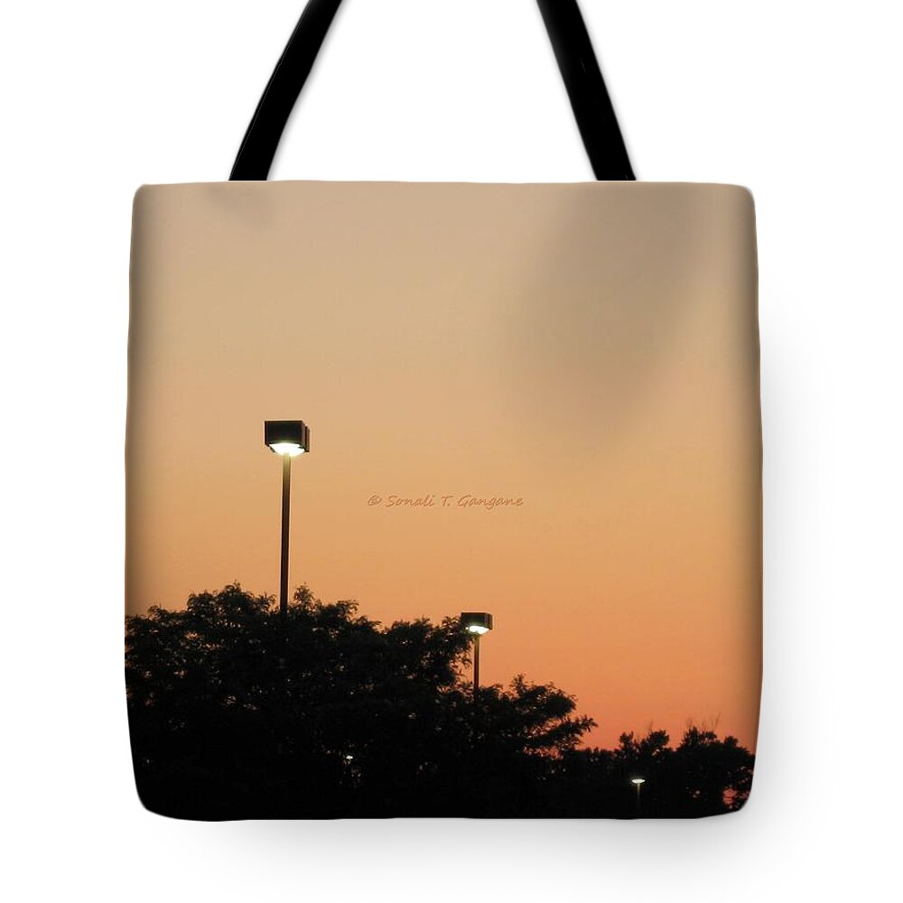 Ater Twilight Tote Bag featuring the photograph Dusk by Sonali Gangane