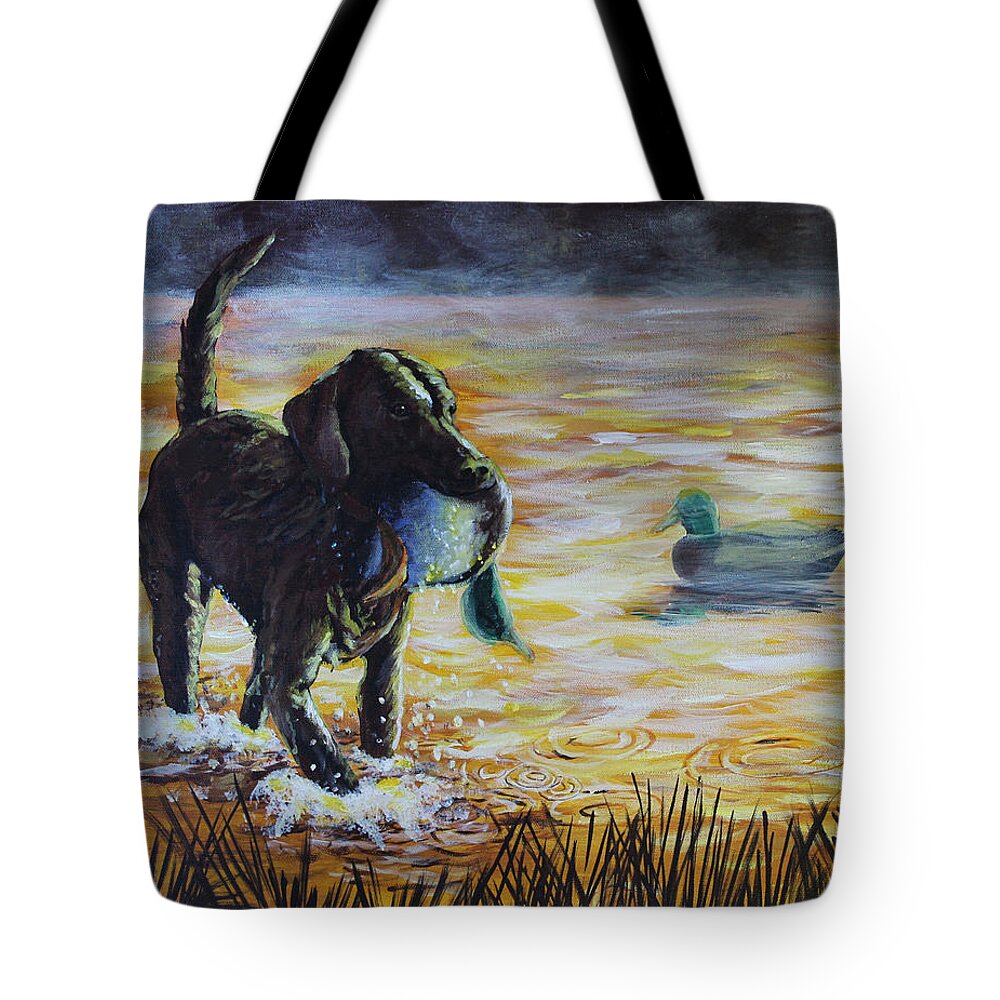 Sunrise Tote Bag featuring the painting Early Morning's Light by Karl Wagner