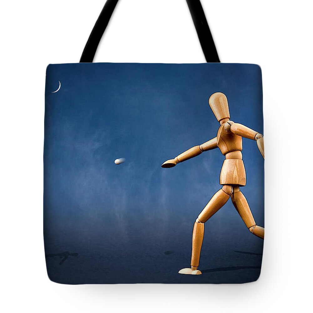 Abstracts Tote Bag featuring the photograph Egg Toss by Endre Balogh