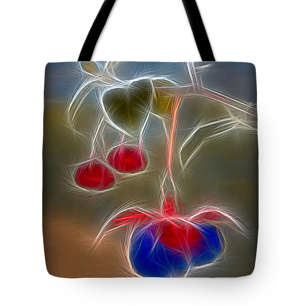 Fushia Tote Bag featuring the digital art Electrifying Fuchsia by Susan Candelario