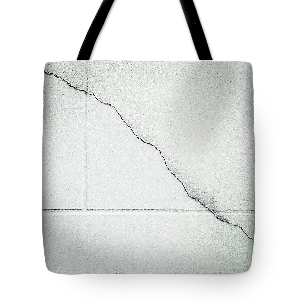 Miniwhite Tote Bag featuring the photograph Elegant Crack by Julie Gebhardt