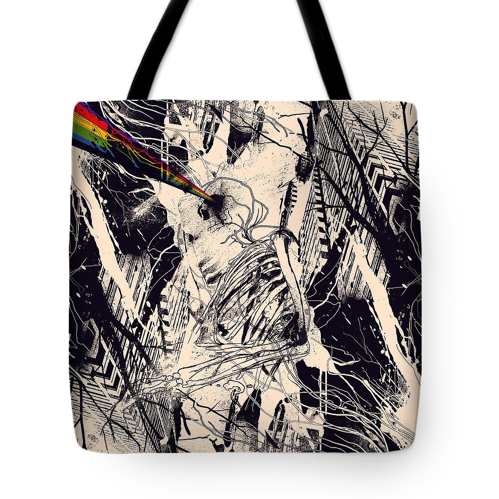 Envision Tote Bag featuring the mixed media Envision by Nicebleed 