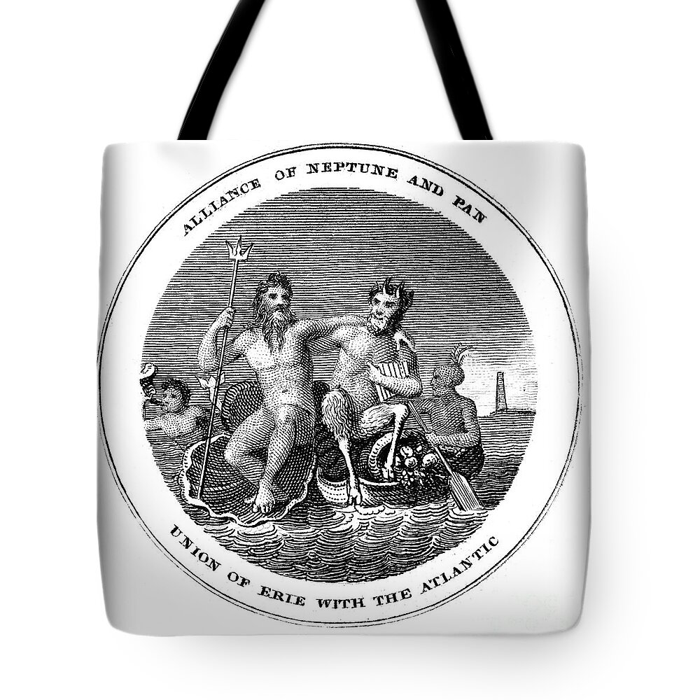 1825 Tote Bag featuring the photograph Erie Canal Official Badge by Granger