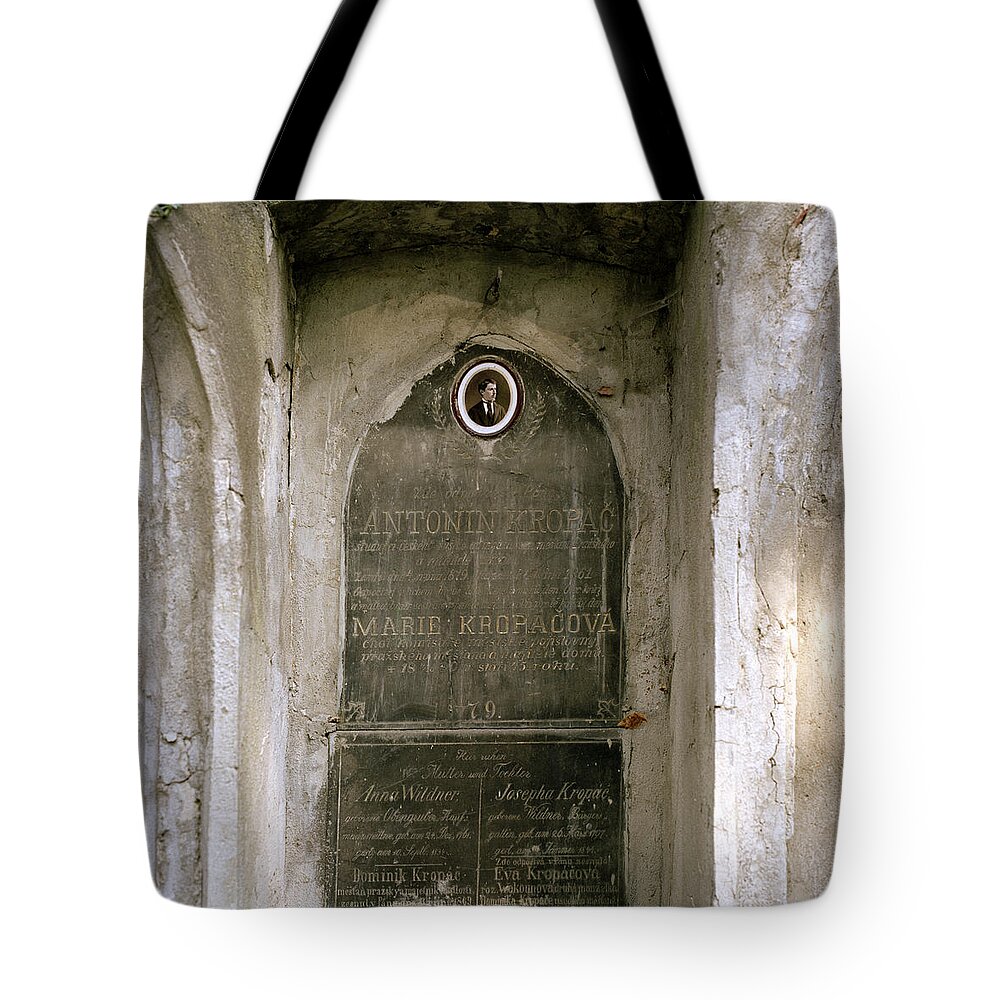 Cemetery Tote Bag featuring the photograph Evocative Prague by Shaun Higson