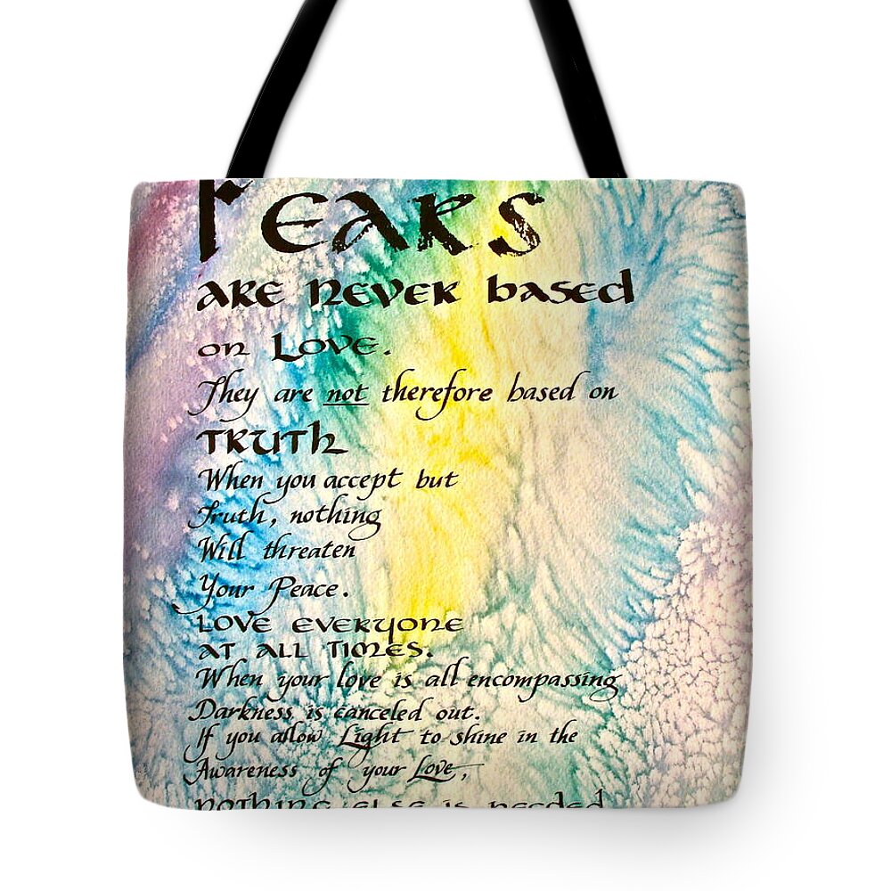 Colors Tote Bag featuring the painting Fears by Frank SantAgata