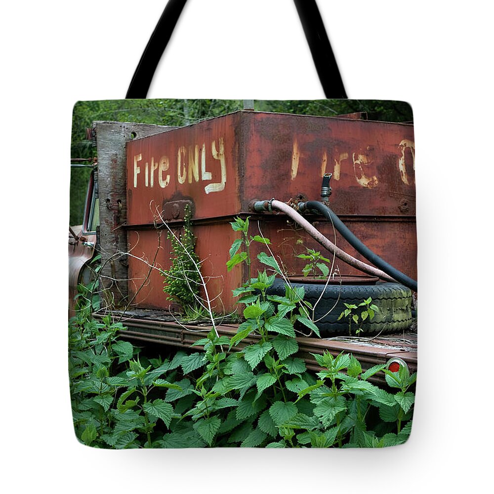 Truck Tote Bag featuring the photograph Fire Only by Lorraine Devon Wilke