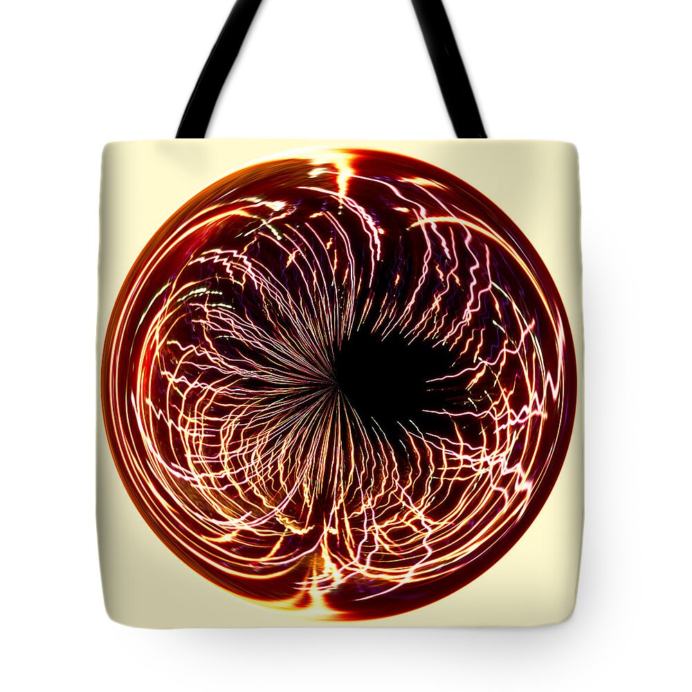 Fireworks Tote Bag featuring the photograph Fireworks Orb by Bill Barber