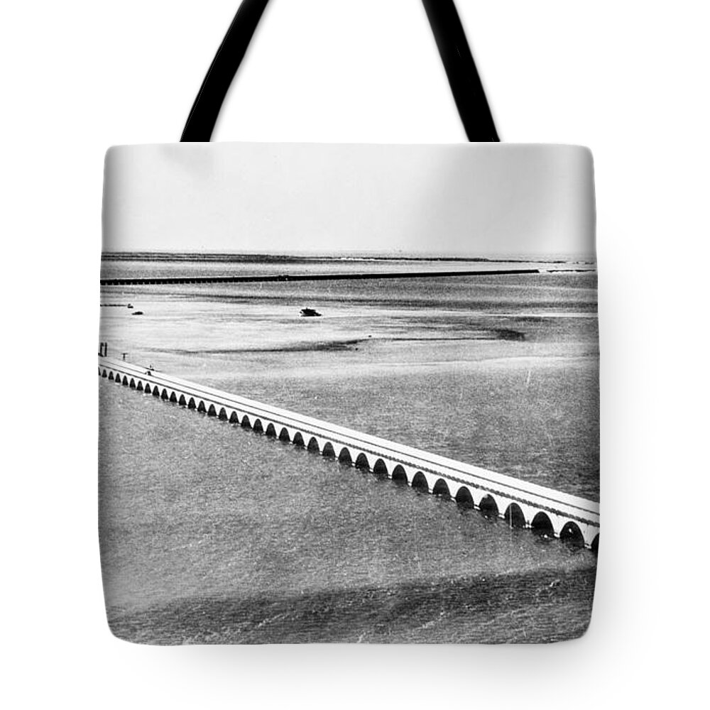 1939 Tote Bag featuring the photograph Florida: Overseas Bridge by Granger