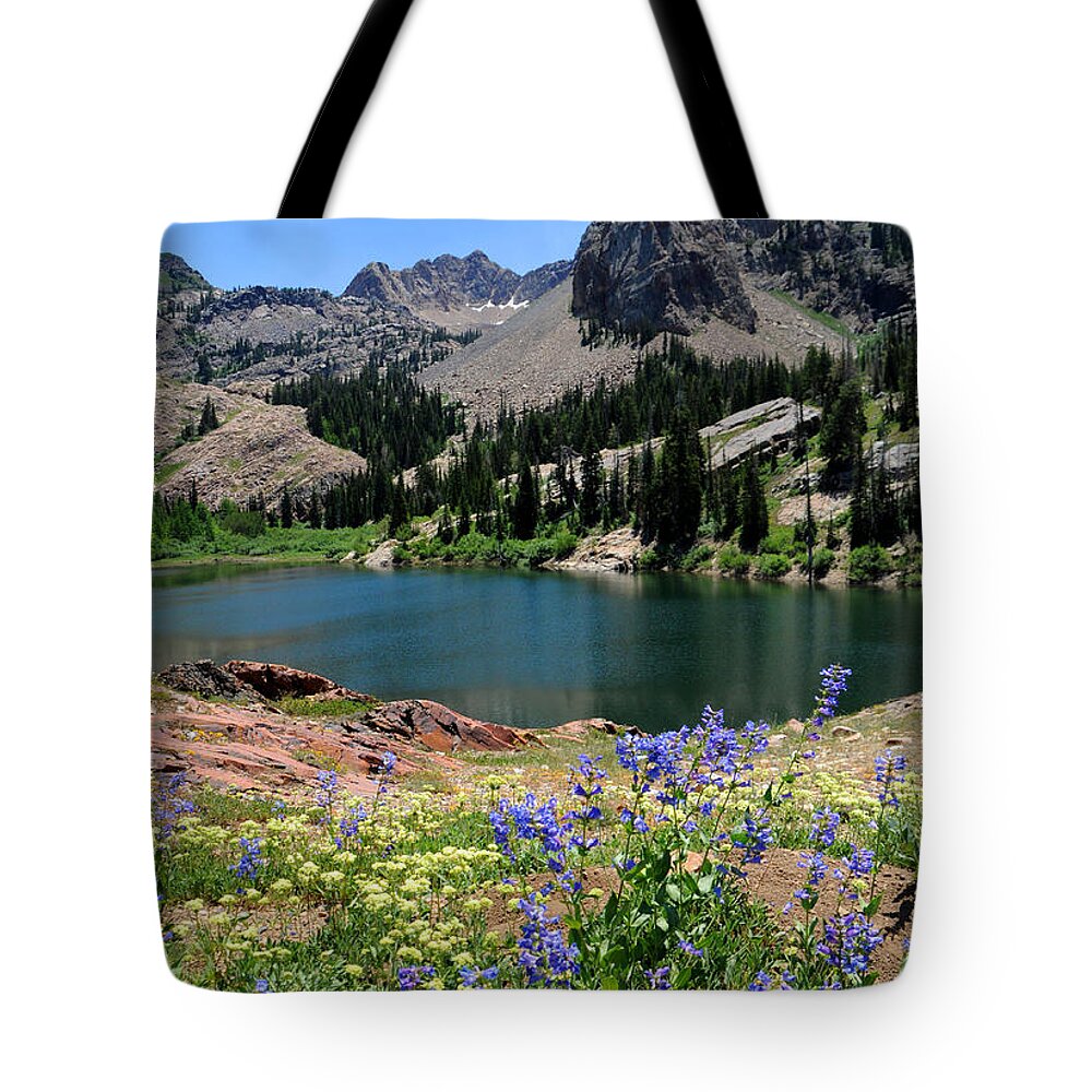 Lake Tote Bag featuring the photograph Flowering Lake Blanche - Wasatch Mountains by Gary Whitton