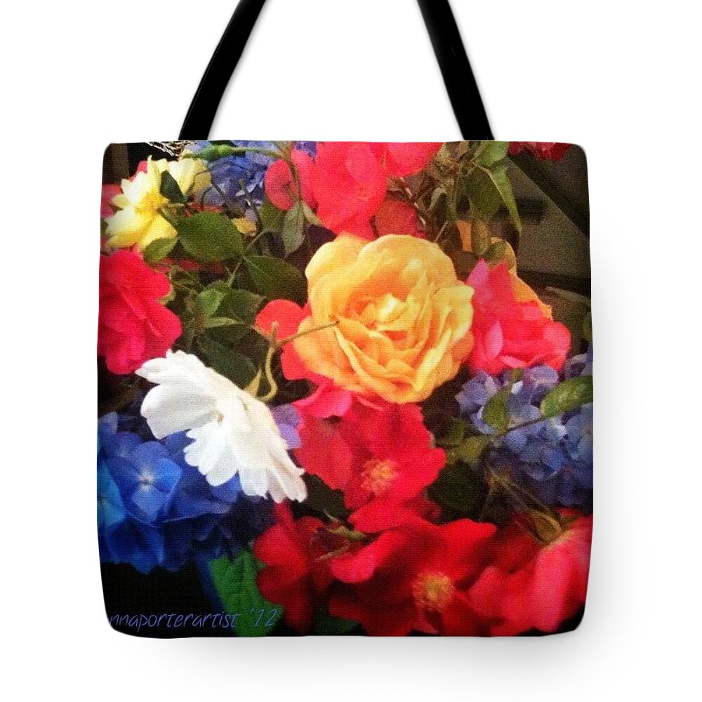 Beautiful Tote Bag featuring the photograph Flowers From My Garden #floralstyles_gf by Anna Porter