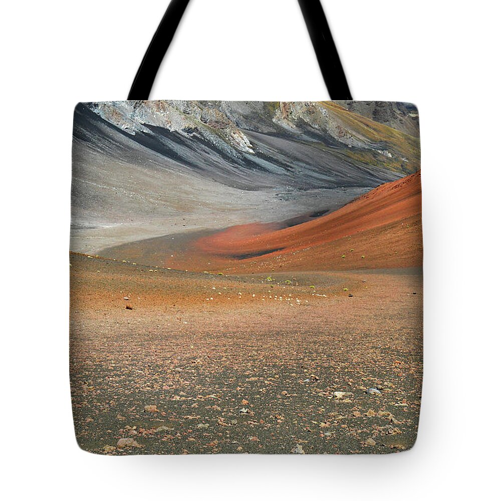 Haleakala Tote Bag featuring the photograph Follow the curve in the volcano by Pierre Leclerc Photography