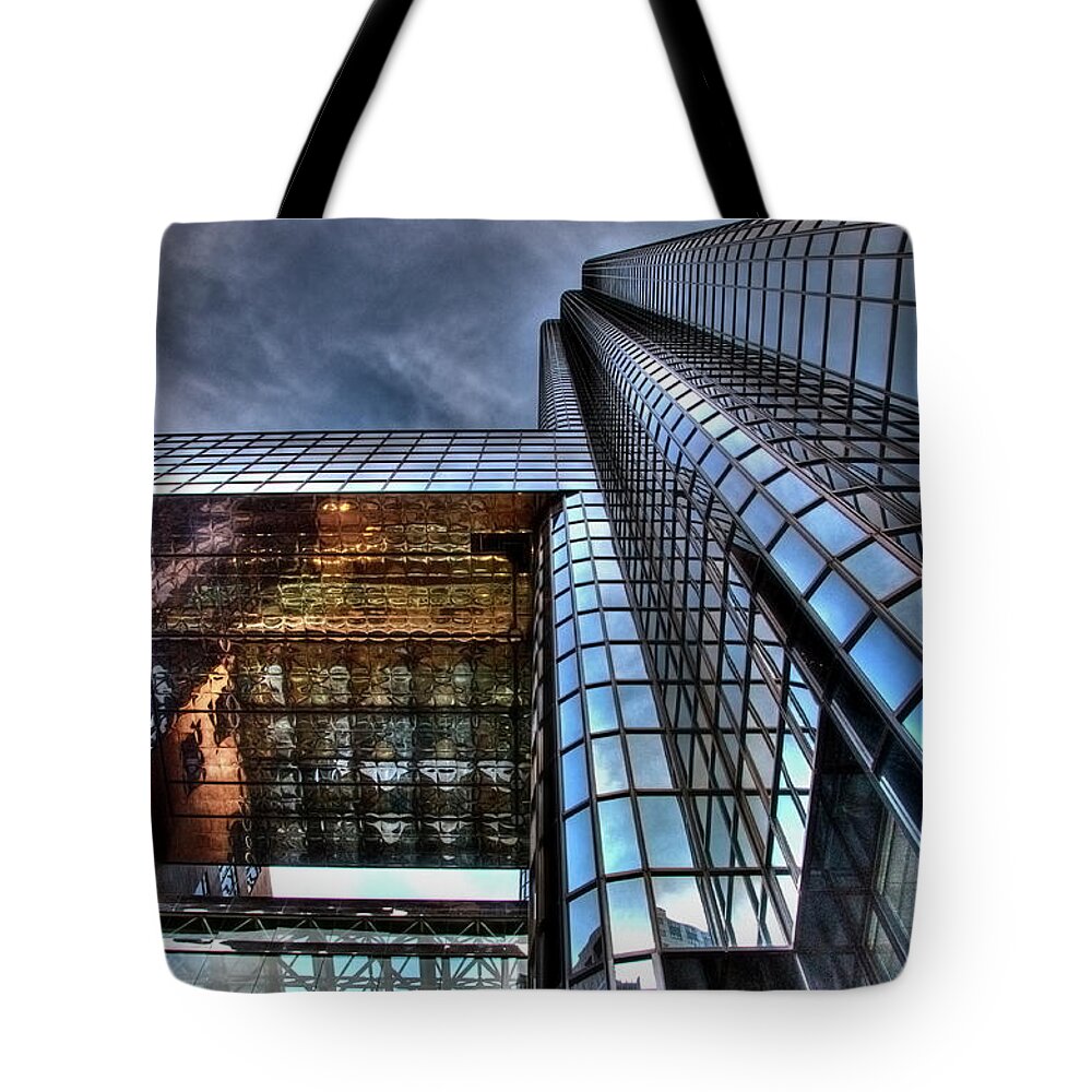 Boston Tote Bag featuring the photograph Forbidden Fortress of Glass and Steel by Mark Valentine