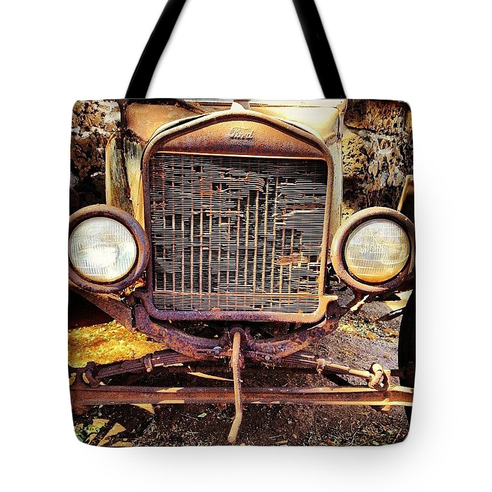 Ford Tote Bag featuring the photograph Ford Of Old by Darice Machel McGuire