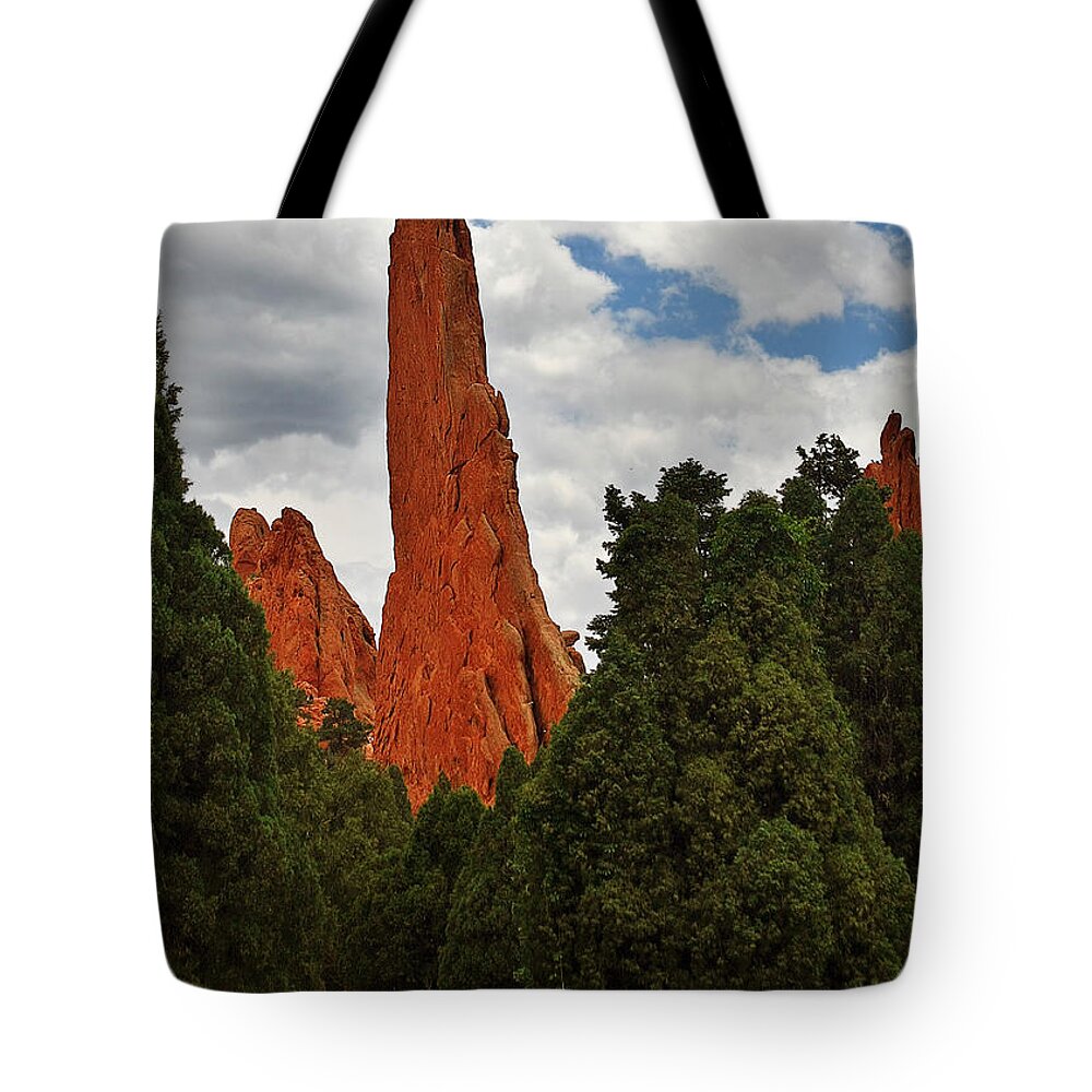 Manitou Springs Tote Bag featuring the photograph Garden of the Gods - A breathtaking natural wonder by Alexandra Till