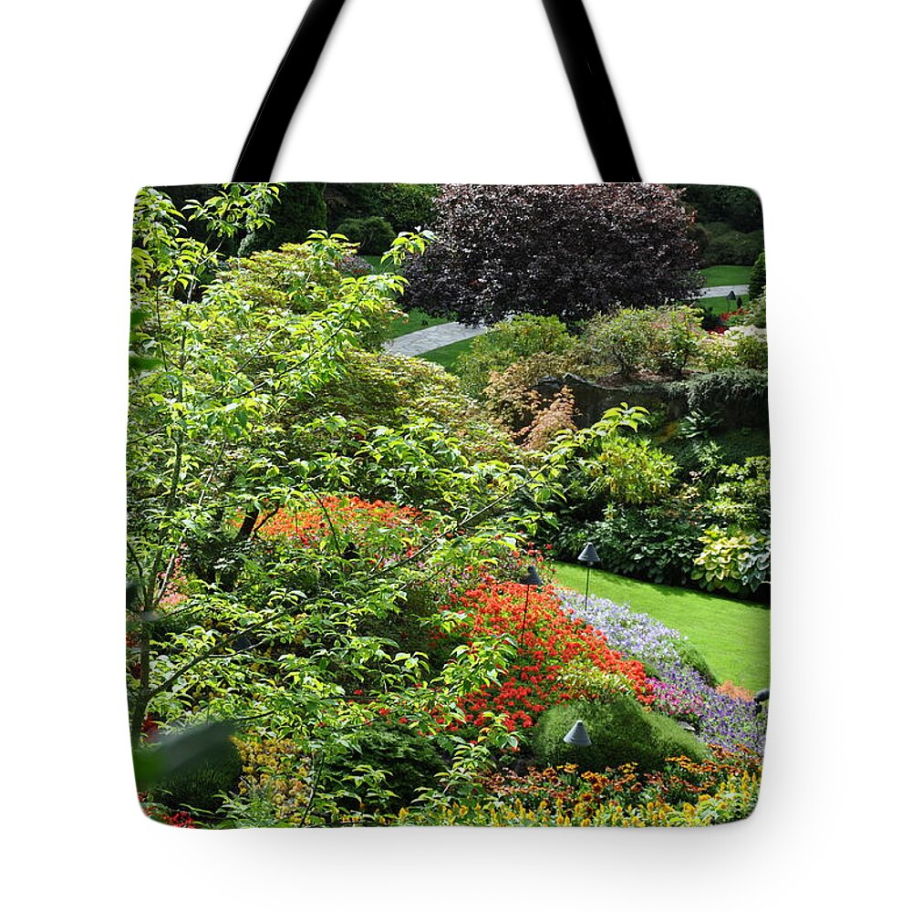 Flower Tote Bag featuring the photograph Garden Tapestry 3 by Tatyana Searcy