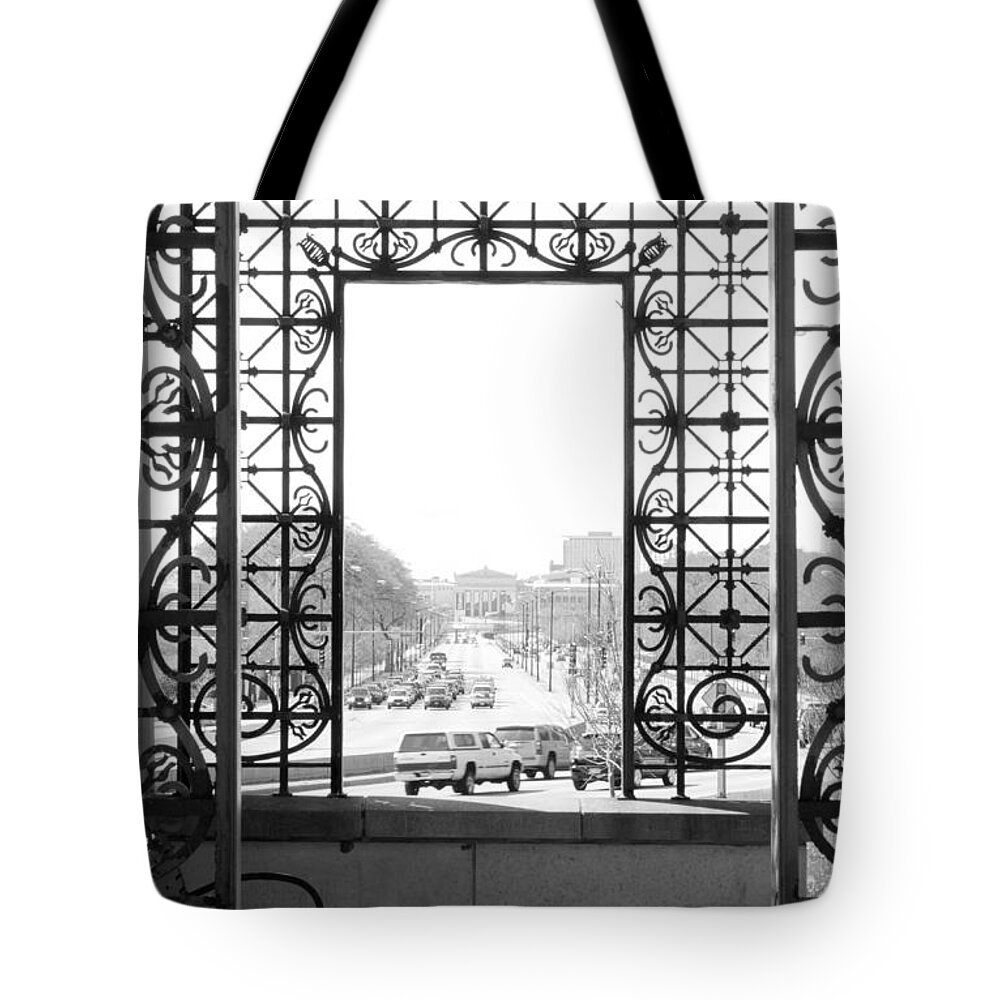 Gate Tote Bag featuring the photograph Gateway to the Future by Milena Ilieva