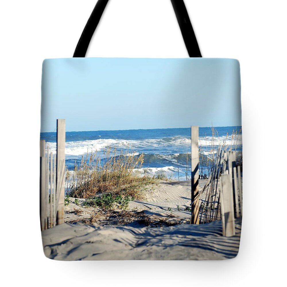 Seascape Tote Bag featuring the photograph Coastal Gateway To The Sea by Linda Cox