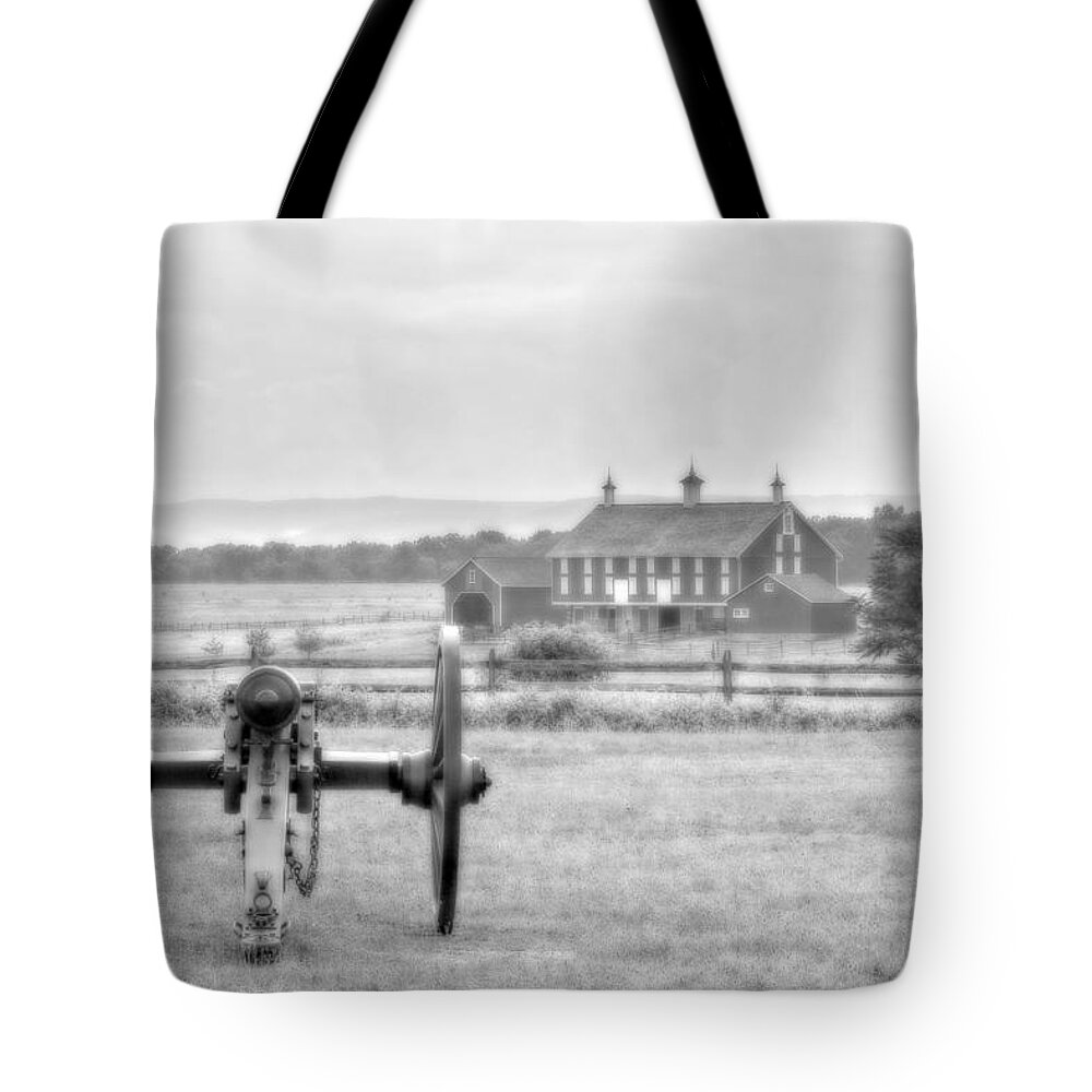 150 Years Tote Bag featuring the photograph Gettysburg Field of Fire by Randy Steele