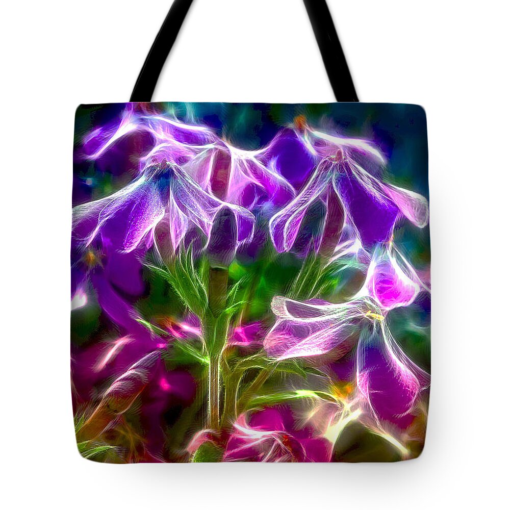 Flowers Tote Bag featuring the photograph Ghosting Blooms by Bill and Linda Tiepelman