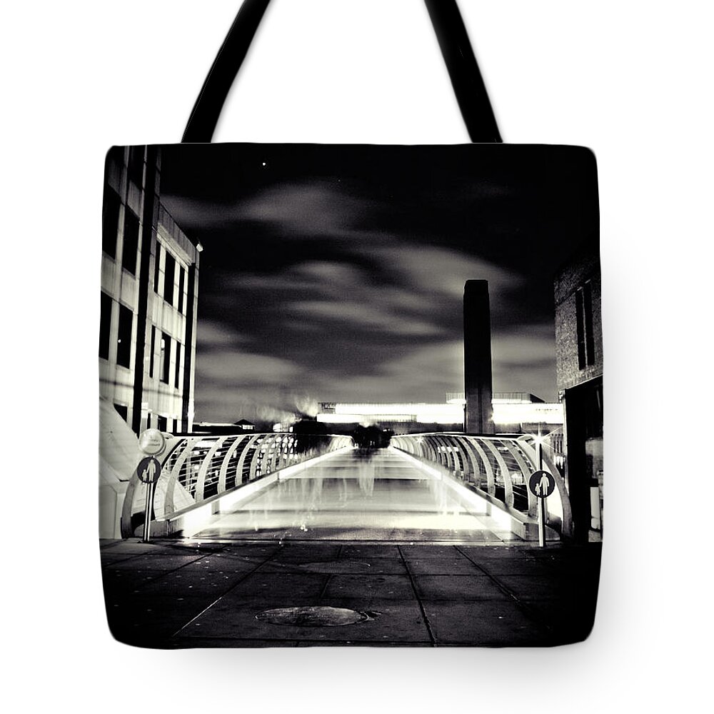 Millenium Bridge Tote Bag featuring the photograph Ghosts in the City by Lenny Carter