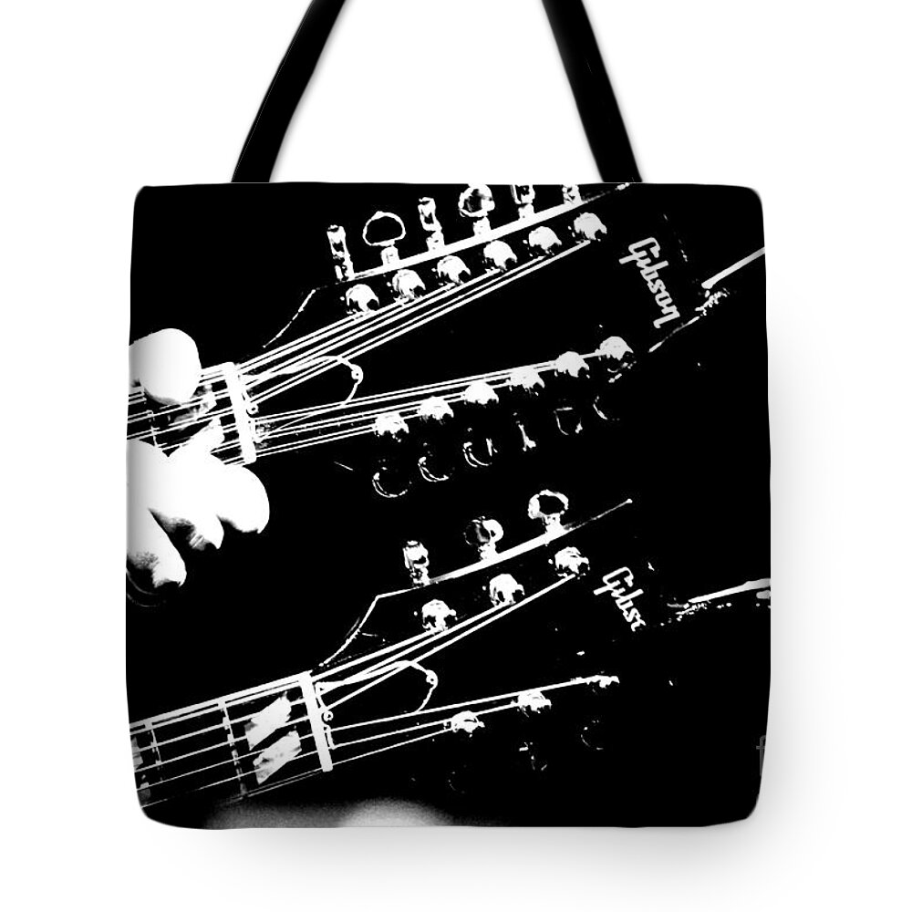 Guitar Tote Bag featuring the photograph Gibson by Traci Cottingham