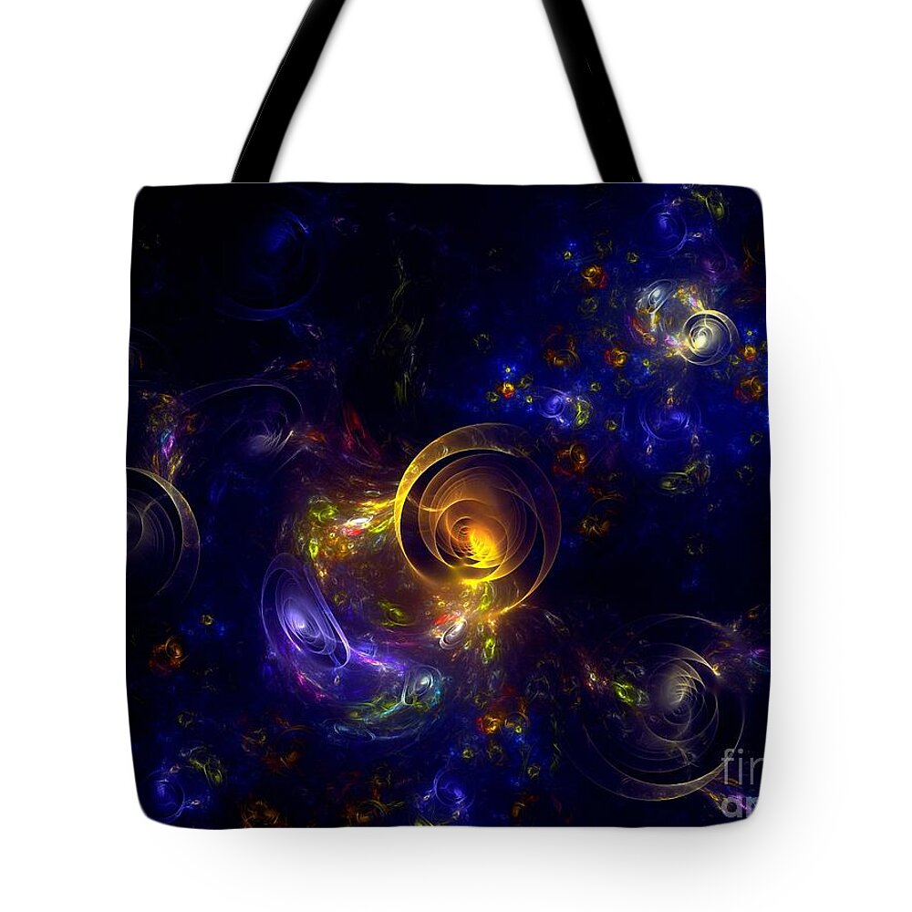 Glorious Univers Tote Bag featuring the digital art Glorious Univers by Klara Acel