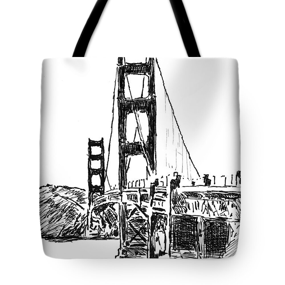 Golden Gate Tote Bag featuring the photograph Golden Gate Bridge by Eric Tressler