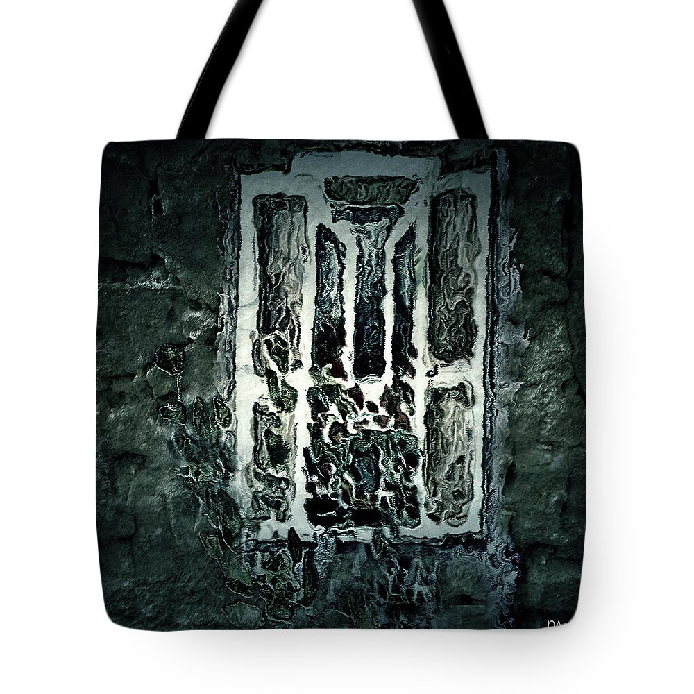 Gothic Tote Bag featuring the mixed media Gothic Window by Paula Ayers