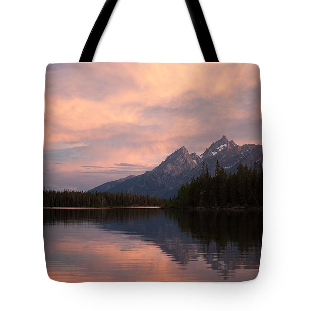 Grand Teton Tote Bag featuring the photograph Grand Teton Sunset by Bruce Gourley