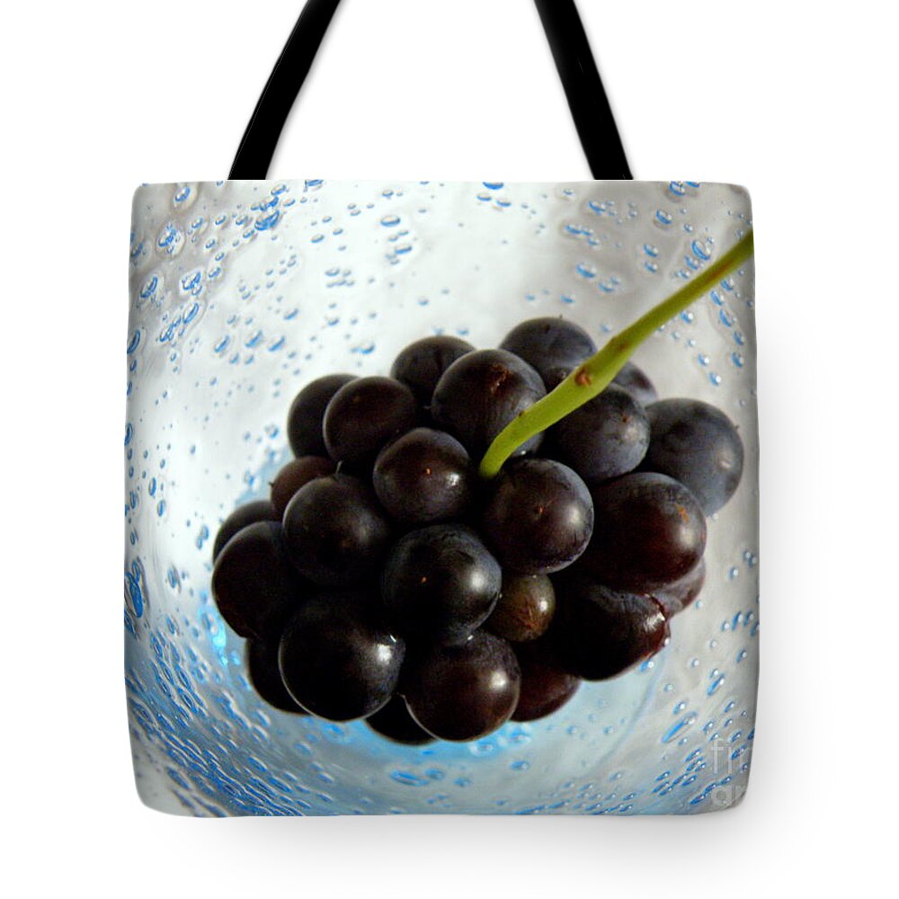 Biot Tote Bag featuring the photograph Grape Cluster in Biot Glass by Lainie Wrightson