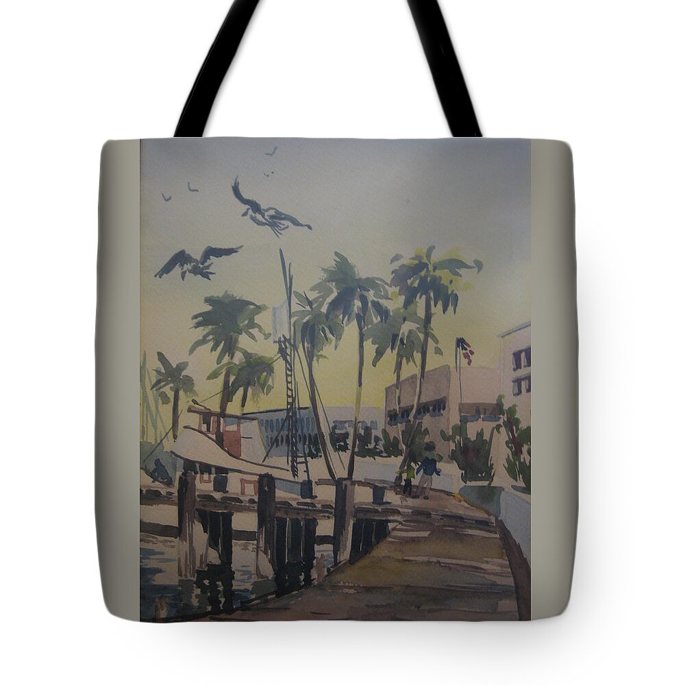 Watercolor Tote Bag featuring the painting Grape Street by Barbara Prestridge
