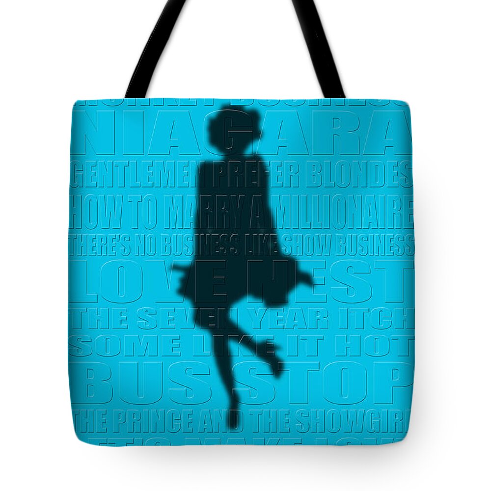 Marilyn Monroe Tote Bag featuring the photograph Graphic Marilyn Monroe by Andrew Fare