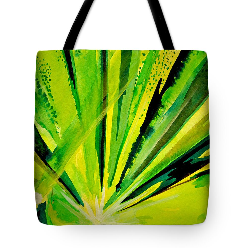 Umphrey's Mcgee Tote Bag featuring the painting Green of UM by Patricia Arroyo