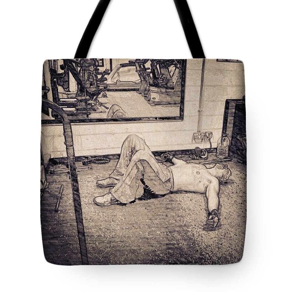 Gym Tote Bag featuring the photograph #gym #sport #relax #1stangel by Abbie Shores