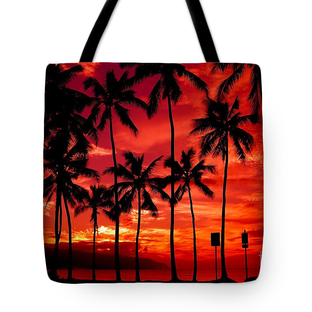 Sunset Tote Bag featuring the photograph Haleiwa by Mark Gilman