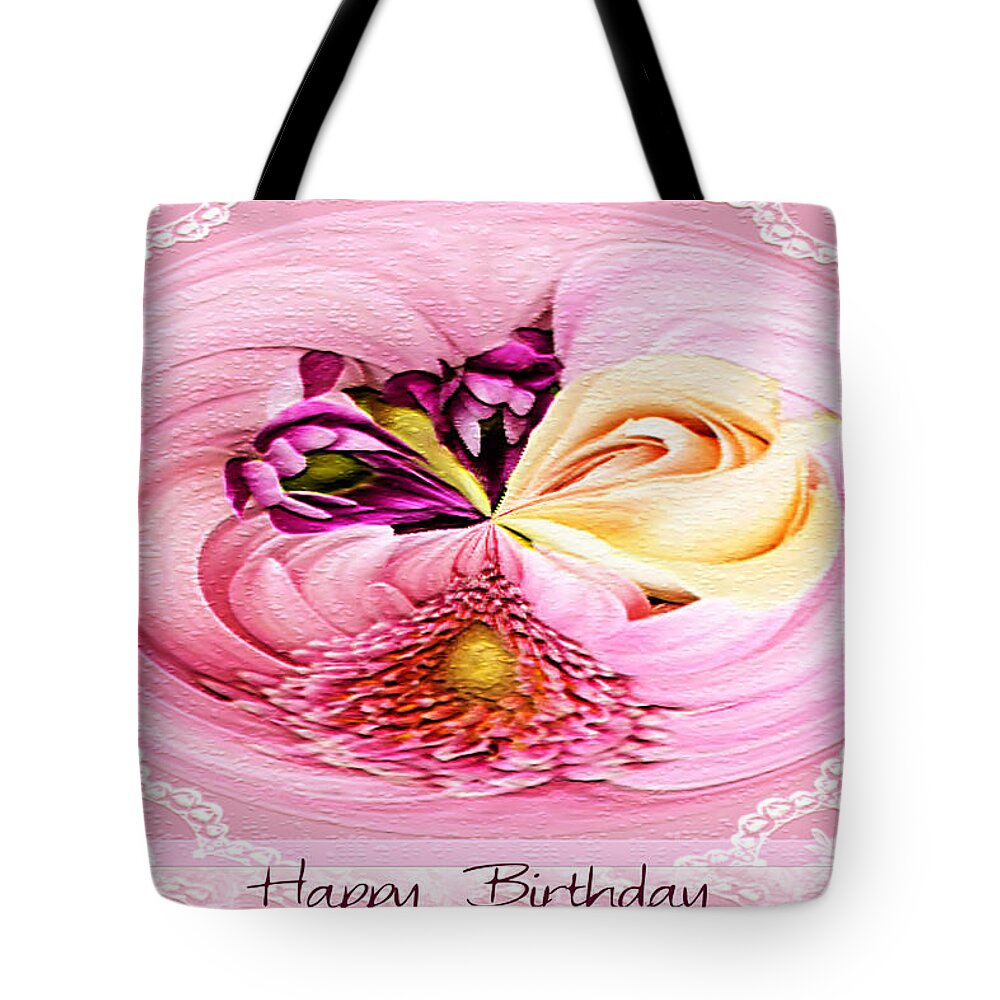 Cherish Tote Bag featuring the photograph Happy Birthday Bouquet by Paula Ayers