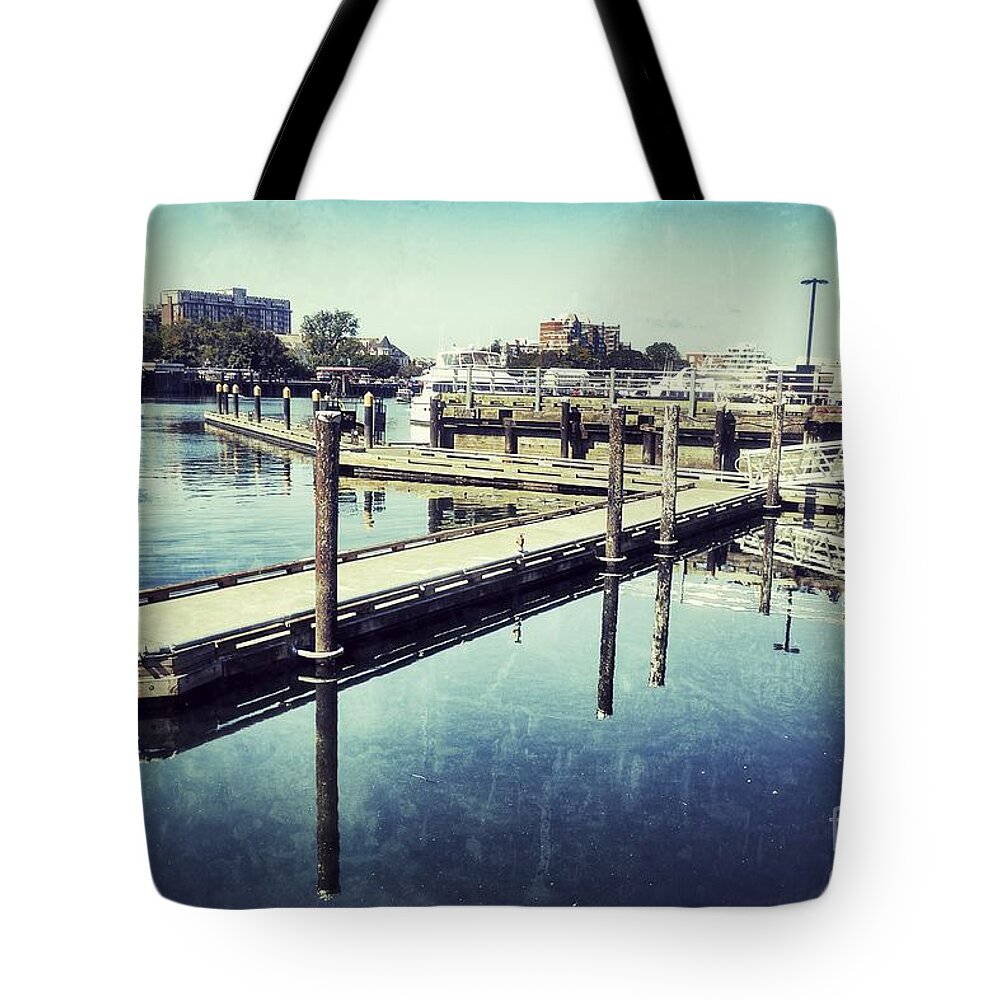 British Columbia Tote Bag featuring the photograph Harbor Time by Traci Cottingham