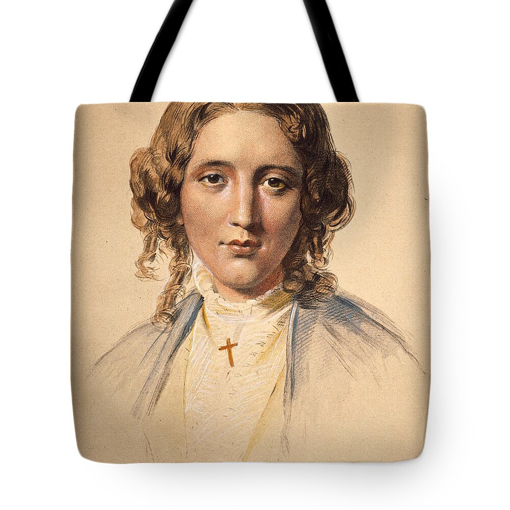 1853 Tote Bag featuring the photograph Harriet Beecher Stowe by Granger