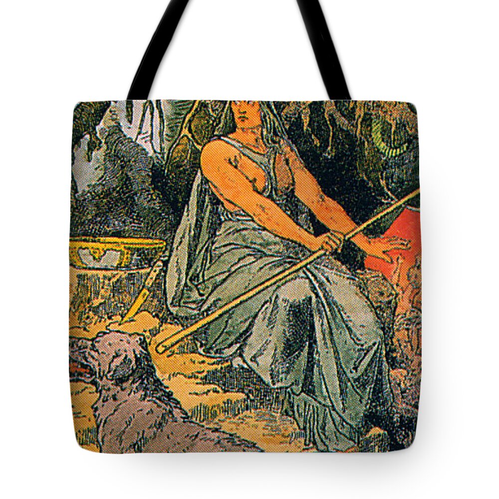 History Tote Bag featuring the photograph Hel, Norse Queen Of The Dead by Photo Researchers